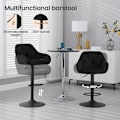 Miniatyrbild 5 av 8: Rootz Barpall - Bänkstol - Kitchen Island Pall - Sammet - Justerbar höjd - 37cm x 37,5cm x 84cm