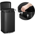 Miniatyrbillede 5 af 8: Rootz Pedalspand 30 L - Skraldespande - Sort - 34,5 x 61,5 x 27,5 cm (BxH x D)