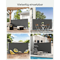 Miniatyrbild 8 av 8: Rootz sidomarkis - Infällbar skärm - Stållåda - Rostbeständig - Utdragbar - Antracit - 140 cm x 300 cm - 6,4 kg