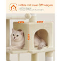 Miniatyrbild 7 av 9: Rootz Cat Skrapstolpe - Kattträd - Kattklätterställning - Spånskivakonstruktion - Plyschöverdrag - Sisalrep - 45cm x 35cm x 112cm