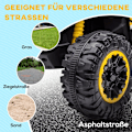 Pikkukuva 7 / 10: Rootz Kids Electric Quad - Ride on 4 Wheeler - Keltainen + musta - LED-ajovalot - MP3-soitin - 83cm x 53cm x 55,5cm