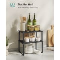 Miniatyrbillede 4 af 7: Rootz 4-etagers kagerol - Cupcakestativ - Metaltræmateriale - Nem montering - Pladsbesparende - 19,5 cm x 29,7 cm x 15,8 cm - 18,5 cm x 29,7 cm x 13,7