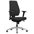 Miniatyrbillede 3 af 8: Rootz Chair Skrivebordsstol Stof Sort Executive Chair Modern - Drejestol med synkron mekanisme - Arbejdsstol med nakkestøtte 120kg - Kontorlænestol, h