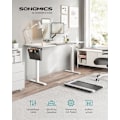 Miniatyrbillede 2 af 7: Rootz elektrisk stående skrivebord - Sit Stand Skrivebord - Justerbart skrivebord - Spånplade og stål - 70cm x 160cm x (72-120)cm - White-Dove Grey
