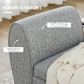 Miniatyrbillede 5 af 10: Rootz polstret sengebænk med opbevaring - Soveværelsesbænk - Entrébænk - Skjult opbevaring - Komfortabelt stof - 140 cm x 49 cm x 68 cm
