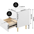 Miniatyrbild 3 av 8: Rootz Modern Sängbord - Nattduksbord - Sidobord - Gott om förvaring - Hållbar design - Skyddsfunktioner - 35 cm x 51 cm x 40 cm