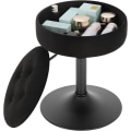 Miniatyrbillede 6 af 9: Rootz Justerbar Velvet Barstol - Bordstol - Drejeligt sæde - Holdbar og komfortabel - Multifunktionel med opbevaring - Justerbar højde 49,5 cm-65 cm -