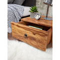 Miniatyrbillede 3 af 7: Rootz design sengebord massivt træ sheesham 40x40x25 cm - Moderne sengebord kommode - Natbord natbord i naturtræ