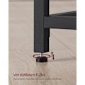 Miniatyrbillede 7 af 8: Rootz Sort skrivebord - Studiebord - Skrivebord - Spånplade og stål - Letvægts - Nem montering - Moderne design - 50 cm x 80 cm x 76 cm