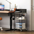 Miniatyrbillede 7 af 11: Rootz 3 -niveau Printerstativ - Mobilprintertabel - Justerbar printerholder - Højde Justerbar - 39 cm x 34,5 cm x 72,5/81,5 cm