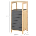 Miniatyrbillede 10 af 10: Rootz Bathroom Cabinet - Multi-function Cabinet - Cabinet - Adjustable Cabinet - Grey