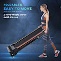 Miniatyrbillede 5 af 11: Rootz Løbebånd - Elektrisk Løbebånd - Elektrisk Løbebånd Med LCD Display - Sammenfoldelig fitnessmaskine - Stål - Sort - 105 x 56 x 108,5 cm