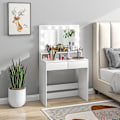 Pikkukuva 5 / 7: Rootz-kylpypöytä - Meikkipöytä - Meikkipöytä - Runsaasti säilytystilaa ja valaistus - 80W x 40D x 135K cm