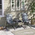 Miniatyrbillede 2 af 10: Rootz 2 stykker Sun Lounger Edition - Garden Lounger Pads - polstrede puder - Vandafvisende - 50 cm x 116 cm x 5 cm, grå