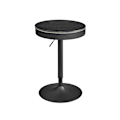 Pikkukuva 1 / 5: Rootz-baaripöytä - Pubipöytä - Bistropöytä - Teräsrunko - PU-nahkainen toppi - 58,7 cm x 58,7 cm x (83-105) cm - Ebony Black-Ink Black