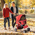 Pikkukuva 2 / 7: Rootz Dog Stroller - Pet Stroller - Dog Buggy - Dog Stroller For Travel - Foldable Pet Stroller - Dog Travel Buggy - Compact Pet Carriage - Red - 75L