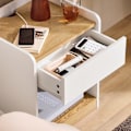 Miniatyrbillede 7 af 8: Rootz Bedside Table - Nightbord - Bedroom Organizer - Forbedrer privatlivets fred - 45x55x40cm - PB og MDF -materiale - Praktisk opladningsfunktion