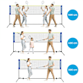 Miniatyrbild 7 av 8: Rootz Badminton Bar Set - Utomhusspelset - Portabelt sportset - Stålstänger - PE Mesh - Oxford-tyg - Justerbar höjd - Lättvikt - Enkel montering - 400