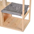 Miniatyrbild 4 av 6: Rootz Cat House - Cat House with Hammock - Cat Cave - Cat Tree - Cat Activity Center - Gran Wood - Naturlig - 70 x 35 x 60 cm