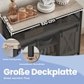 Miniatyrbillede 6 af 6: Rootz skænk køkkenskab - opbevaringsskab - pladsbesparende - 33 cm x 100 cm x 80 cm - Greige -sort finish