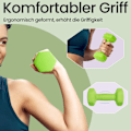 Miniatyrbild 2 av 4: Rootz hantel set - hanteluppsättning - fria vikter - bygg styrka - 16 cm x 8 cm x 3,2 cm - 2 kg vardera