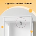 Miniatyrbillede 5 af 5: Rootz Tall Badeværelse Skab - Fritstående opbevaringsskab - Elegant badeværelsesmøbler - smalt design til rumbesparelse - 30 x 30 x 141,5 cm
