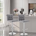 Miniatyrbild 2 av 5: Rootz justerbar barpall - Bänkstol - Vridbar pall - Slitstark förkromad metall - Ergonomisk design - Golvskydd - 92cm-114cm x 44cm x 38cm