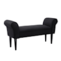 Miniatyrbillede 1 af 11: Rootz BedBench - Sort - Konstrueret træ, skum - 40,15 cm x 12,2 cm x 20,07 cm