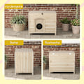 Miniatyrbild 5 av 11: Rootz Small Pet House - Cat Shelter - Dwarf Rabbit Abode - Foldbar Wood - 78cm x 51 cm x 62 cm
