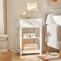 Miniatyrbillede 2 af 7: Rootz Modern Sengebord - Sidebord - Natbord - Kompakt design - Alsidig brug - Rigelig opbevaring - 45 cm x 68 cm x 29 cm