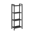 Miniatyrbillede 1 af 8: Rootz 4-tiers bogreol - Åben reol - Bogreol i træ - Opbevaringsorganisering - 120 cm x 30 cm x 90 cm