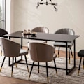 Miniatyrbillede 2 af 6: Rootz Stor spisebord - Moderne spisebord - Rektangulært bord - Marmorudseende - Sæder 8 - 180 cm x 90 cm x 76 cm