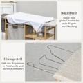 Pikkukuva 5 / 10: Rootz Bamboo Laundry Collector - Kangaskori - Pyykinlajittelija - Silityslauta - 113cm x 34cm x 82cm - Ympäristöystävällinen ja tyylikäs bambu