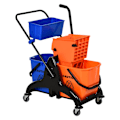 Pikkukuva 1 / 7: Rootz Professional Cleaning Tralley - Talonmiehen kärry - puhdistuskärry - Helppo lattiapuhdistus - 78 cm x 45cm x 95 cm