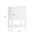 Miniatyrbild 5 av 9: Rootz Modern Sängbord - Nattduksbord - Soffbord - Sidobord - Vit - Sekretessförvaring - Kompakt design - Perfekt för trånga utrymmen - 45cm x 60cm x 3