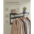 Miniatyrbillede 5 af 6: Rootz Wall Garderobe hylde - frakkeholder - opbevaringskroge - Rumbesparende design - 30 cm x 65 cm x 42 cm