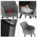 Miniatyrbillede 4 af 9: Rootz sæt med 2 børnestole - Børnesæder - Småbørnsstole - Ergonomisk design - Holdbar fløjl - Let at rengøre - 37,5 cm x 55 cm x 38 cm