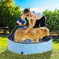 Miniatyrbillede 2 af 11: Rootz Pet Swimming Pool - Hundepool - Soppebassin - Swimming Pool - Hundebad - Sammenklappelig - PVC+ Træ - Blå