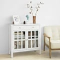 Miniatyrbild 8 av 8: Rootz White Sideboard Förvaringsskåp Skåp 2 lådor 2 luckor