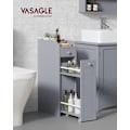 Miniatyrbillede 2 af 8: Rootz Dove Grey smalt badeværelsesskab - Opbevaringsskab - Organizer - MDF-materiale - Letvægts - Pladsbesparende - Nem montering - 40cm x 18cm x 70cm