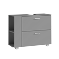 Miniatyrbillede 1 af 7: Rootz Dove Grey MDF vask underskab - Vaskeskab til badeværelset - Opbevaringsenhed - Rummeligt interiør - Nem montering - 30 cm x 80 cm x 64 cm