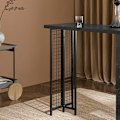 Pikkukuva 7 / 8: Rootz Modern Baaripöytä - Keittiöpöytä - Ruokapöytä - Tukeva MDF- ja metallirunko - Säädettävät jalat - Tilava säilytystila - 120cm x 105cm x 50cm