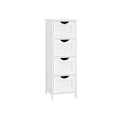 Miniatyrbillede 1 af 7: Rootz Sideskab - Kommode - Opbevaringsorganisator - Funktionelt design - Robust udførelse - Pladsbesparende - 30 cm x 82 cm x 30 cm - Hvid - MDF-plade