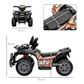 Miniatyrbild 3 av 7: Rootz Elfordon för barn - Mini Elektrisk Quad - Barnmotorcykel - Elektrisk Quad för 18-36 månader - Svart - 70 x 42 x 45 cm