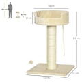 Pikkukuva 3 / 11: Rootz Cat Tree Play Tower - Raaputustolppa - Kiipeilytoimintakeskus - Pehmomukavuus - 55 cm x 55 cm x 83 cm