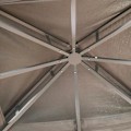 Pikkukuva 6 / 8: Rootz Gazebo - Puutarhapaviljonki - Puutarhateltta - Juhlateltta - Hyönteisverkot ja kulmahyllyt - Metalli/polyesteri - Ruskea/Beige - 3,7 x 3 m