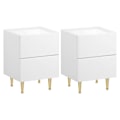 Miniatyrbillede 1 af 8: Rootz Modern Sengebord - Natbord - Sidebord - Rigelig opbevaring - Holdbart design - Beskyttende funktioner - 35 cm x 51 cm x 40 cm