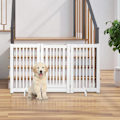 Miniatyrbillede 11 af 11: Rootz Træspærre - Fritstående Hundeport - Dørport - Justerbar Hundelåge - Foldbar Trappeport - Hvid - 155 x 1,5 x 76 cm