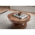 Miniatyrbild 5 av 6: Rootz Modernt runt soffbord - Elliptisk ram - Slät yta - Handgjord - Mango massivt trä - 50 cm x 50 cm x 30,5 cm