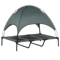 Miniatyrbillede 1 af 9: Rootz Pet Bed - Hundeseng - Udendørs hundeseng - Seng med baldakin - UV-beskyttelse - Åndbar - Grå - 122 x 92 x 108 cm